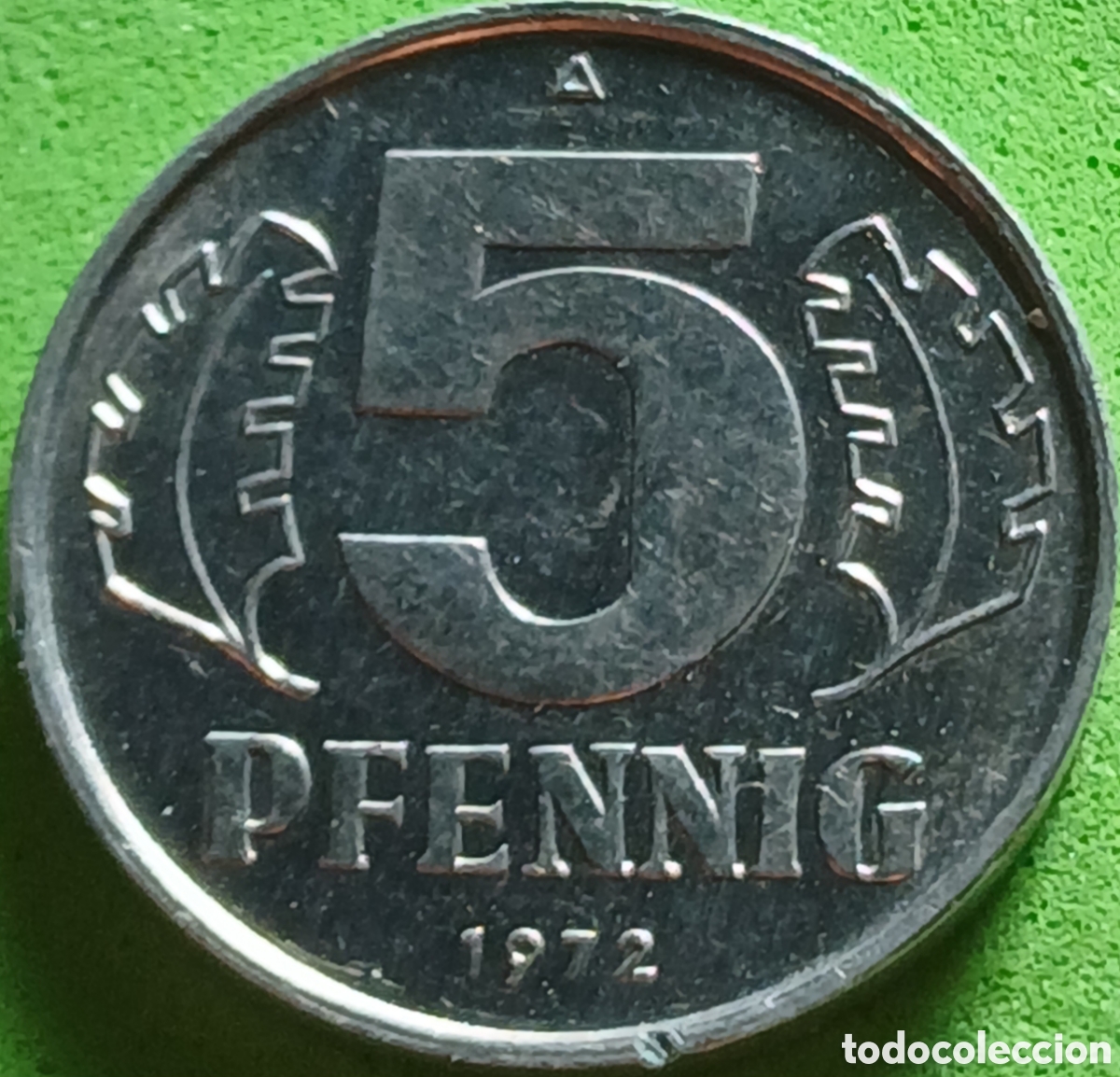 Monedas antiguas de Europa: Alemania Oriental 5 pfennig 1972 km#9.1