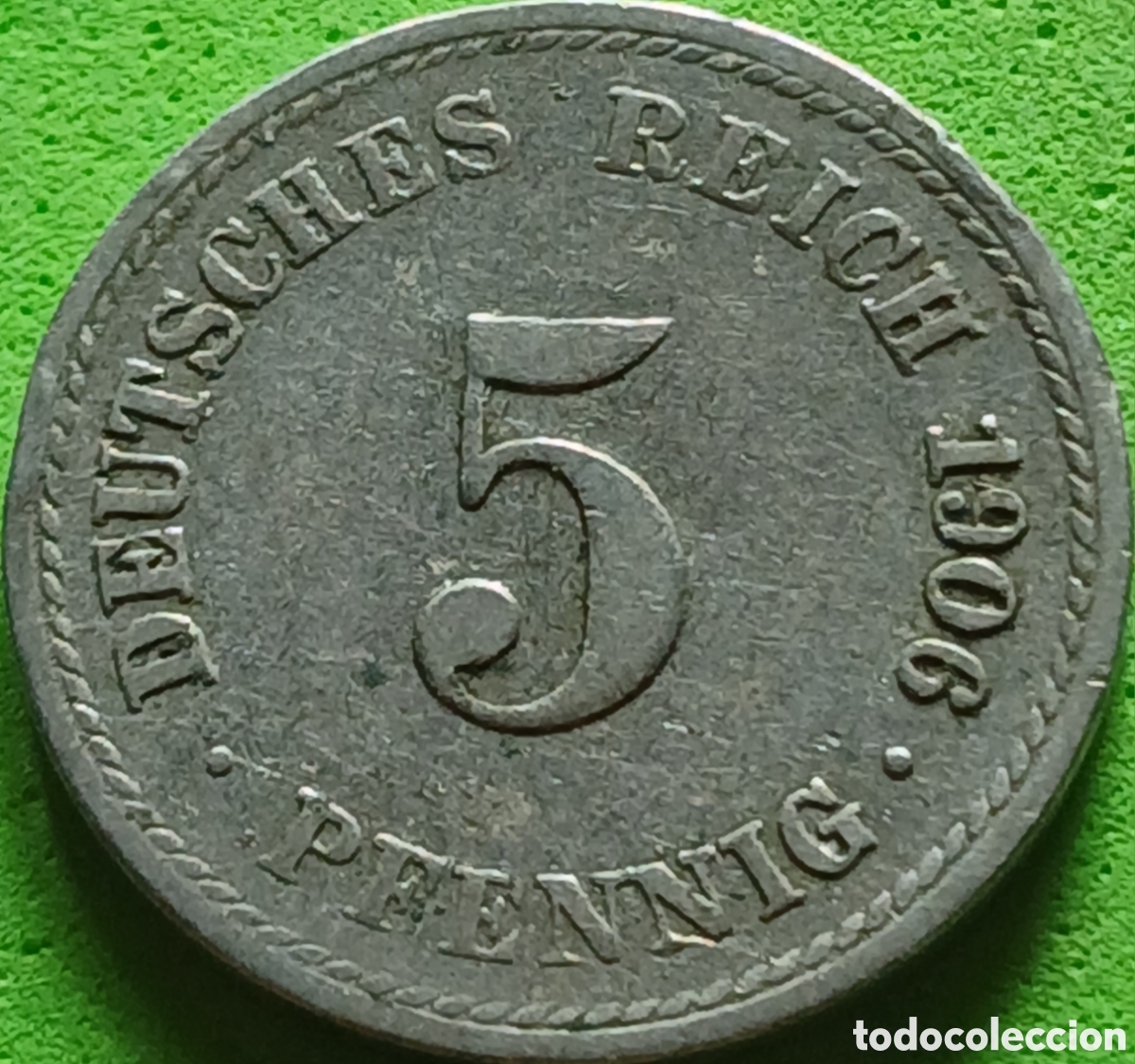 Monedas antiguas de Europa: Alemania Imperio 5 pfennig 1906 F km#11