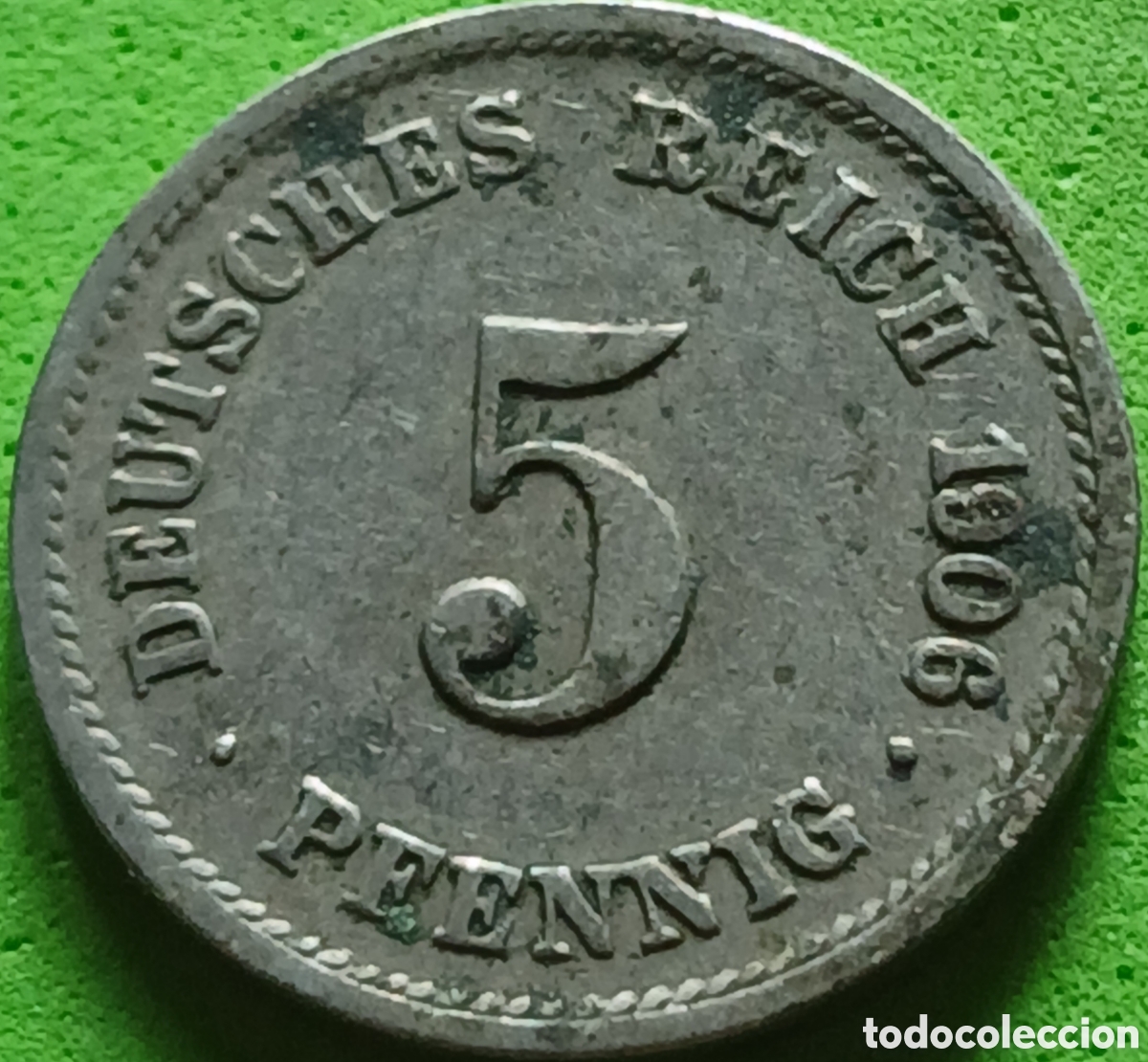 Monedas antiguas de Europa: Alemania Imperio 5 pfennig 1906 G km#11 poco com&uacute;n
