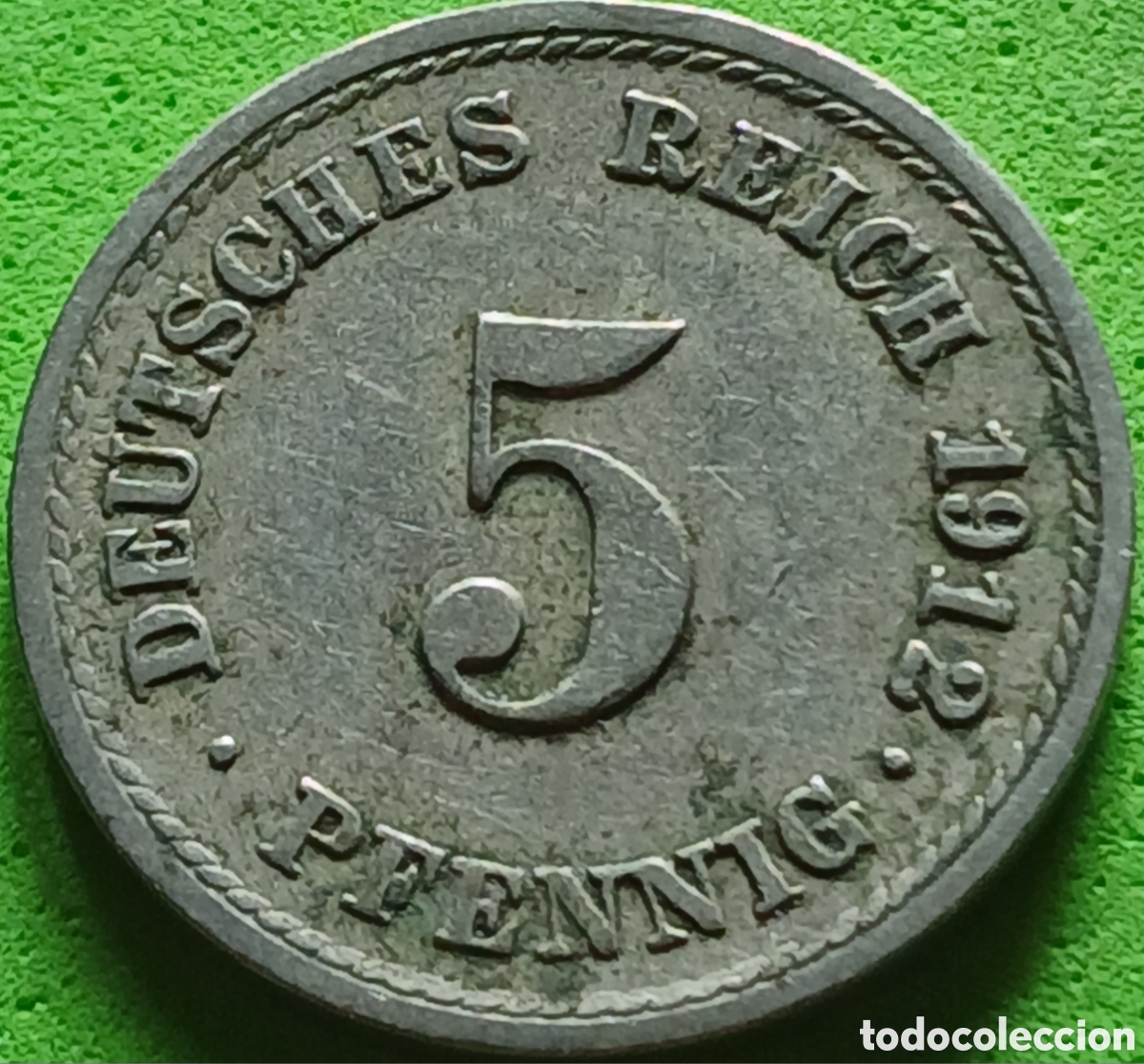 Monedas antiguas de Europa: Alemania Imperio 5 pfennig 1912 F km#11