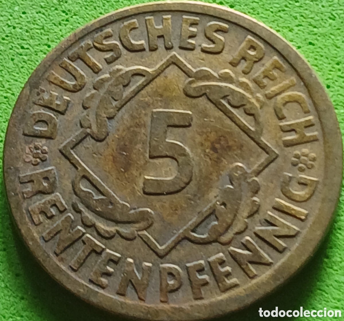 Monedas antiguas de Europa: Alemania Rep&uacute;blica de Weimar 5 rentenpfennig 1924 J km#32