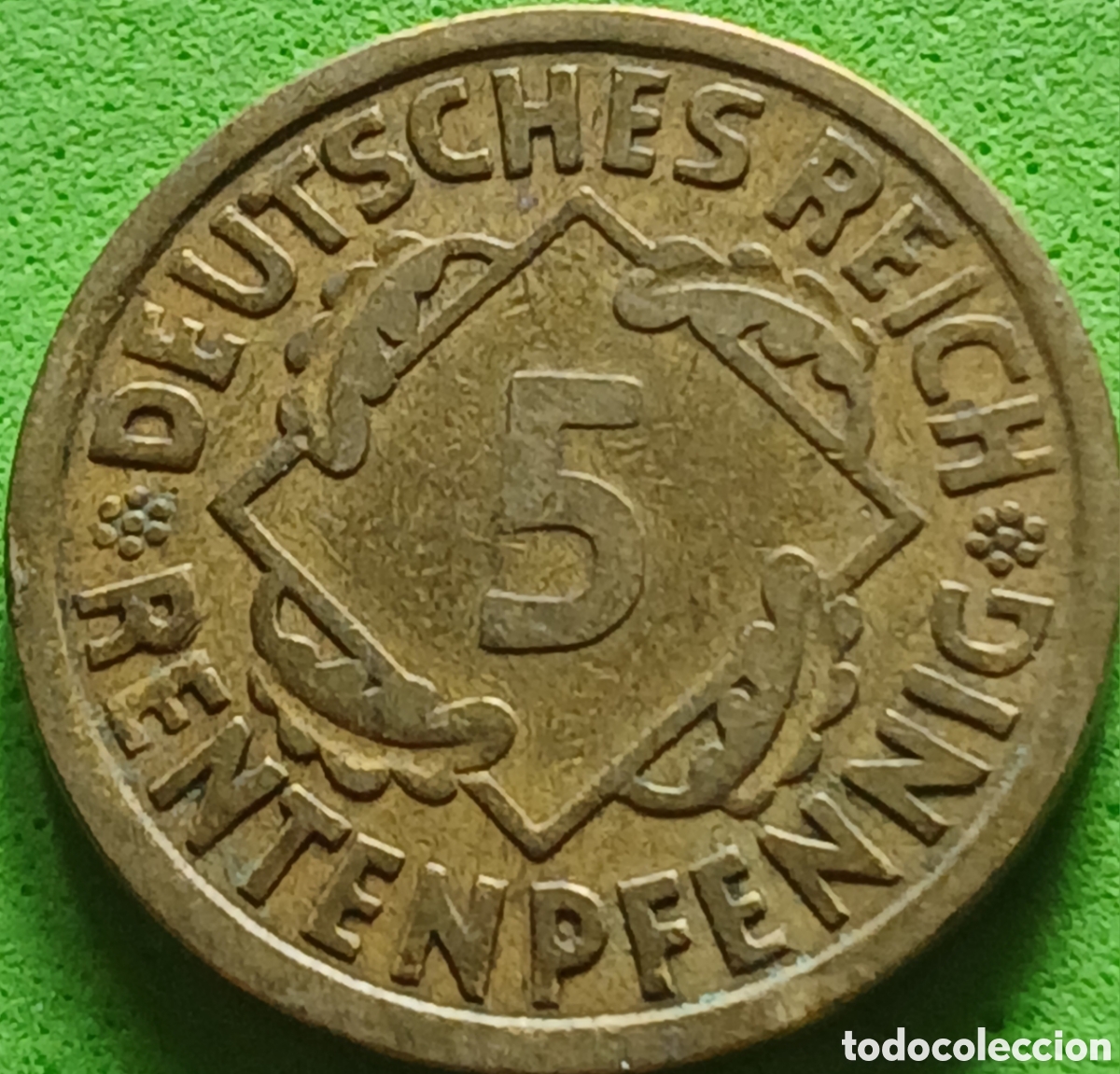Monedas antiguas de Europa: Alemania Rep&uacute;blica de Weimar 5 rentenpfennig 1924 A km#32