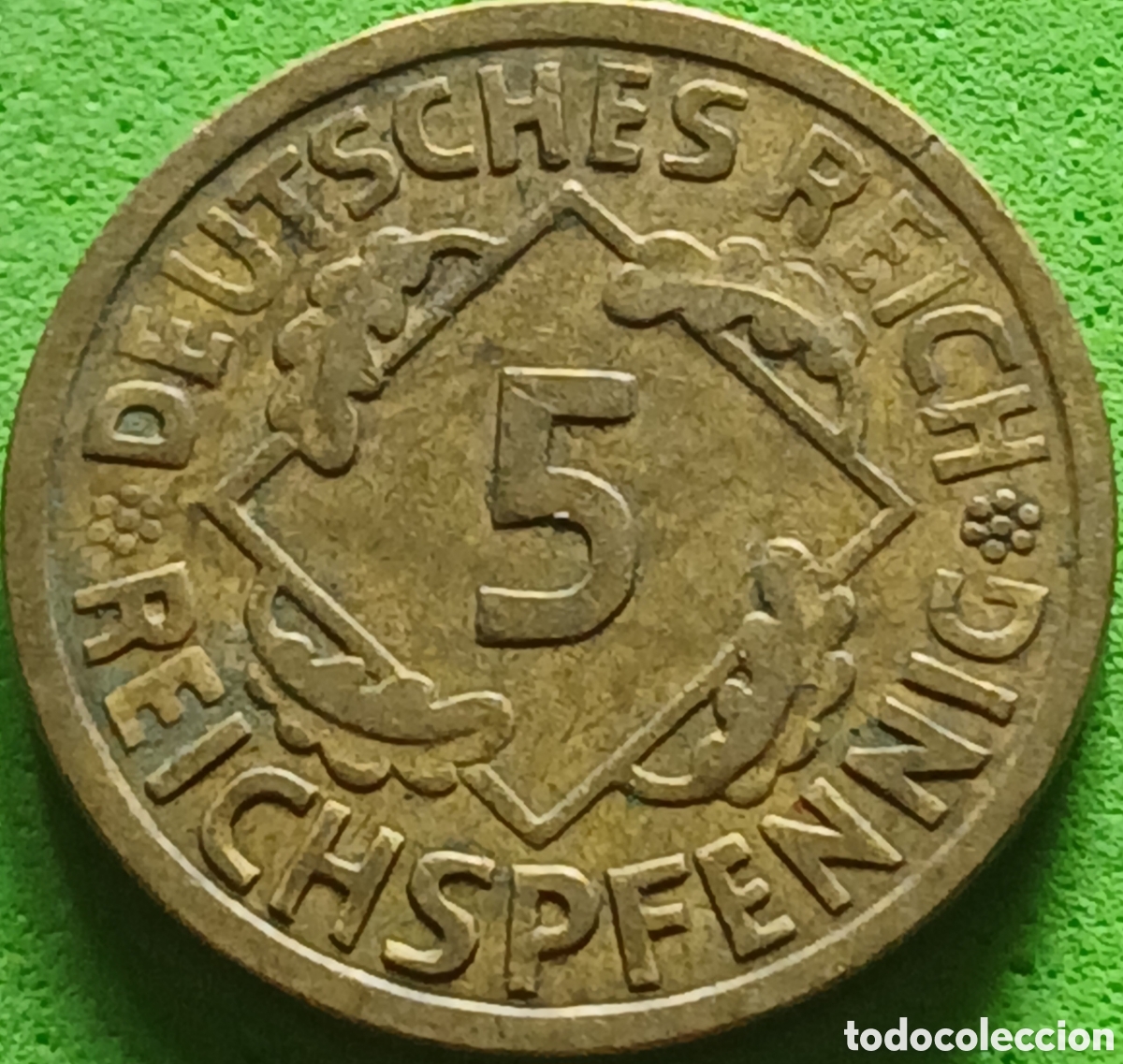 Monedas antiguas de Europa: Alemania Rep&uacute;blica de Weimar 5 reichspfennig 1925 A km#39