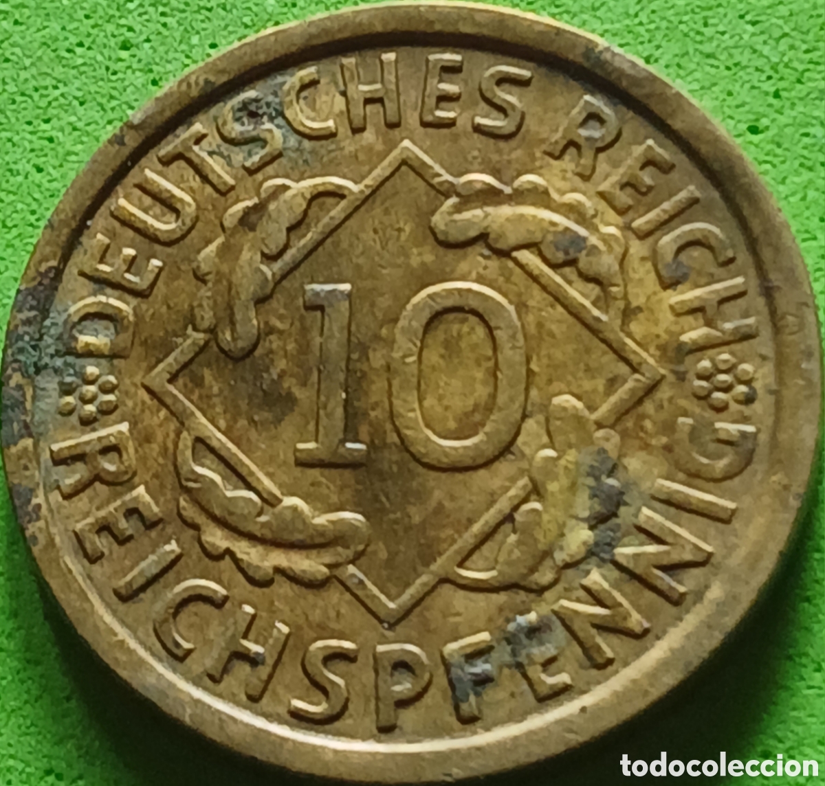 Monedas antiguas de Europa: Alemania Rep&uacute;blica de Weimar 10 reichspfennig 1932 A km#40