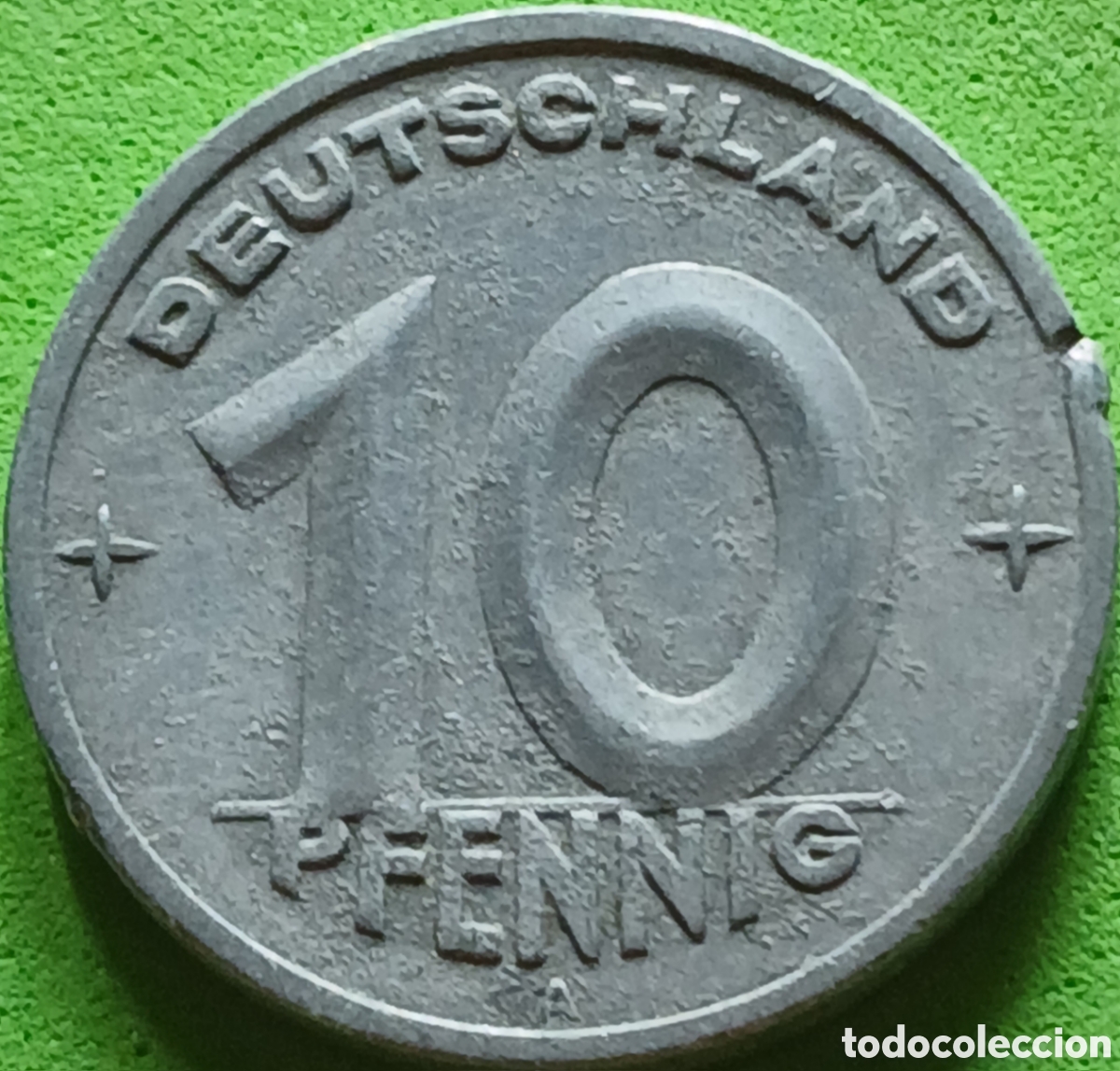 Monedas antiguas de Europa: Alemania Oriental 10 pfennig 1949 km#3