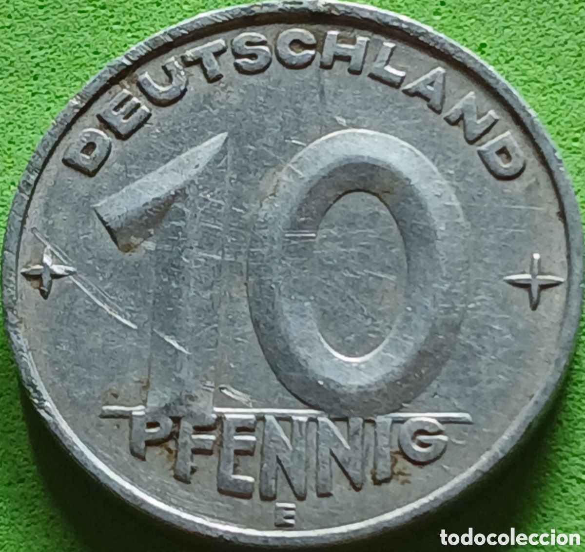 Monedas antiguas de Europa: Alemania Oriental 10 pfennig 1953 E km#7