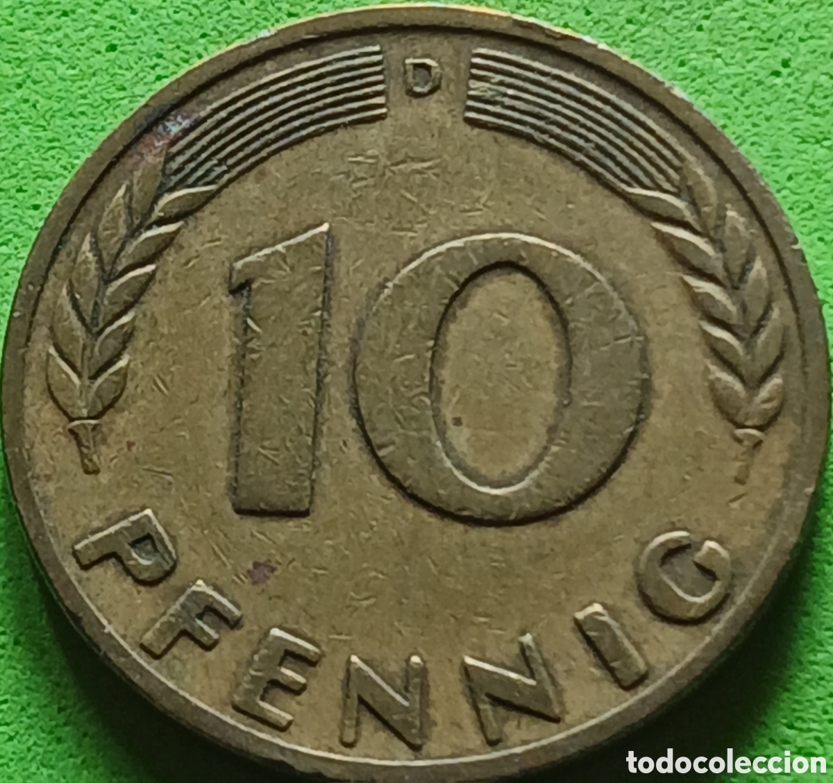 Monedas antiguas de Europa: Alemania Occidental 10 pfennig 1949 D km#103