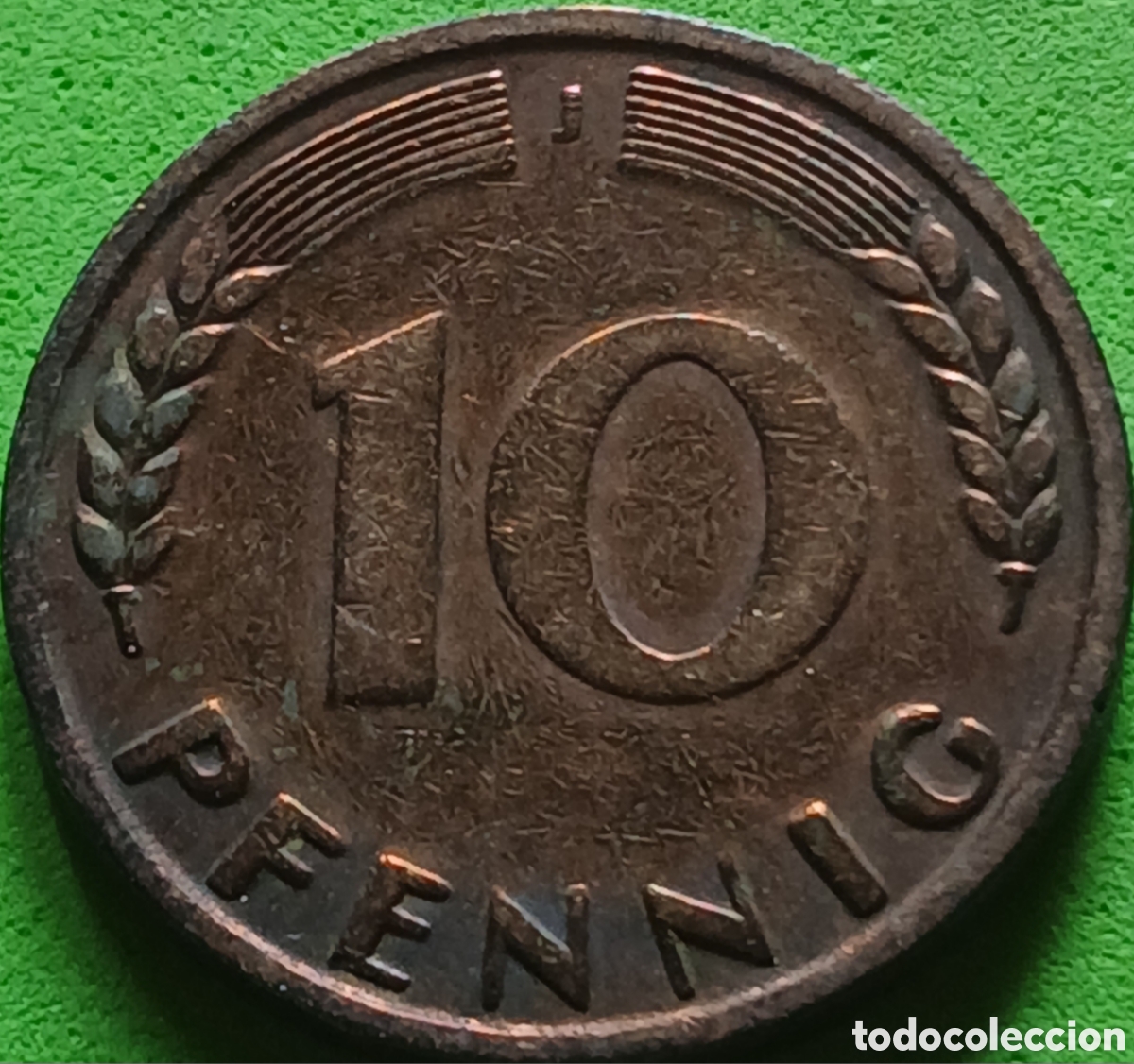 Monedas antiguas de Europa: Alemania Occidental 10 pfennig 1949 J km#103