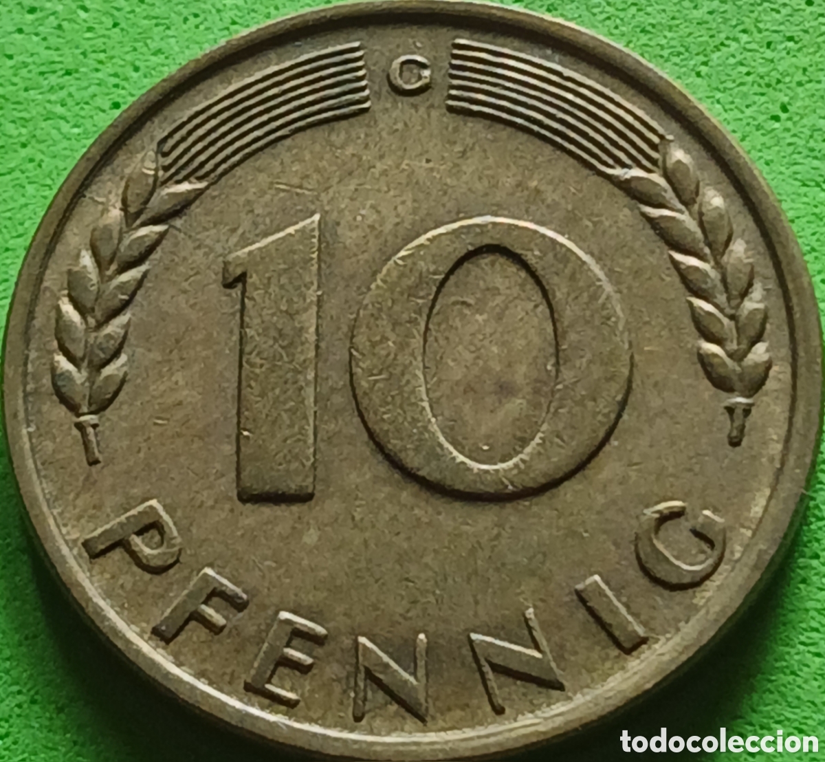 Monedas antiguas de Europa: Alemania Occidental 10 pfennig 1949 G km#103