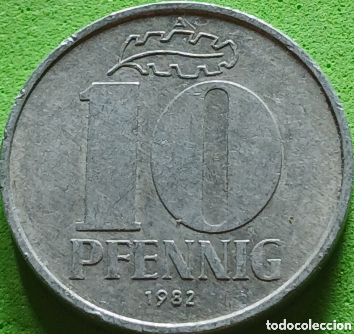 Monedas antiguas de Europa: Alemania Oriental 10 pfennig 1982 km#10