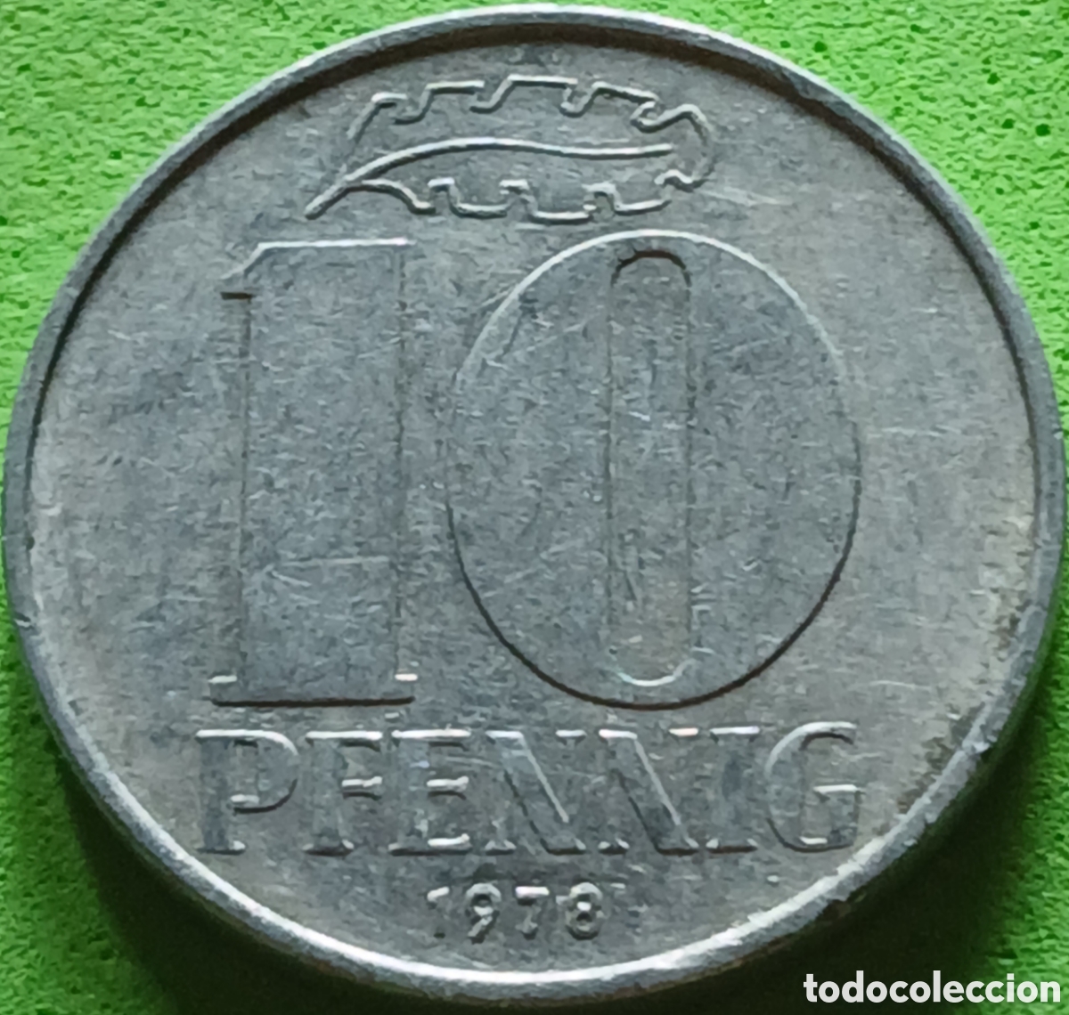 Monedas antiguas de Europa: Alemania Oriental 10 pfennig 1978 km#10
