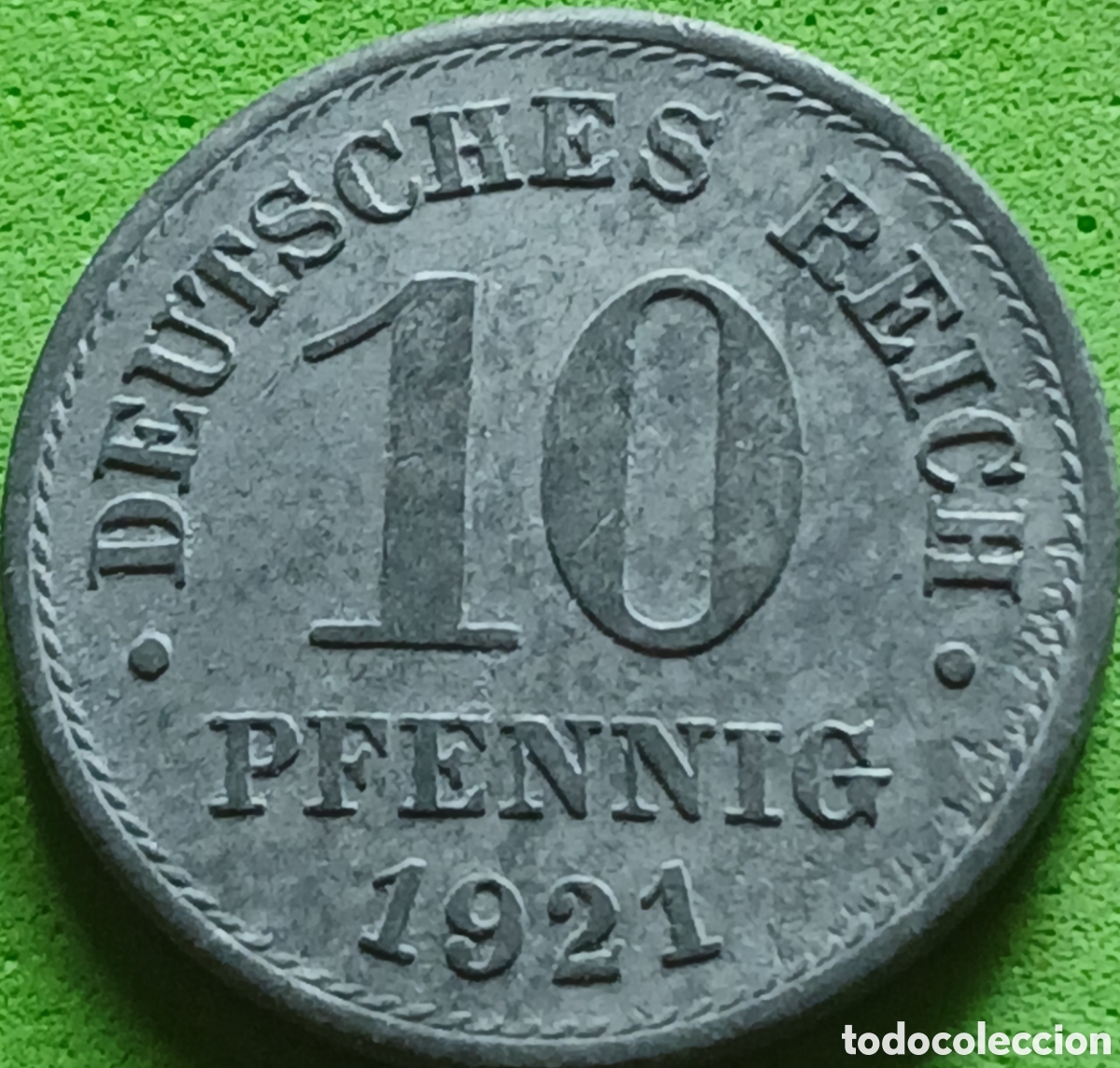 Monedas antiguas de Europa: Alemania Imperio 10 pfennig 1921 km#26