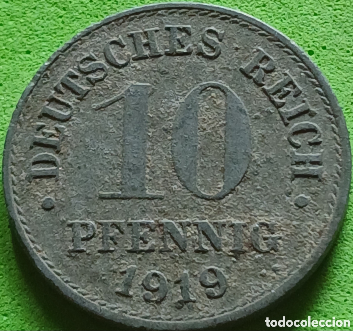 Monedas antiguas de Europa: Alemania Imperio 10 pfennig 1919 km#26