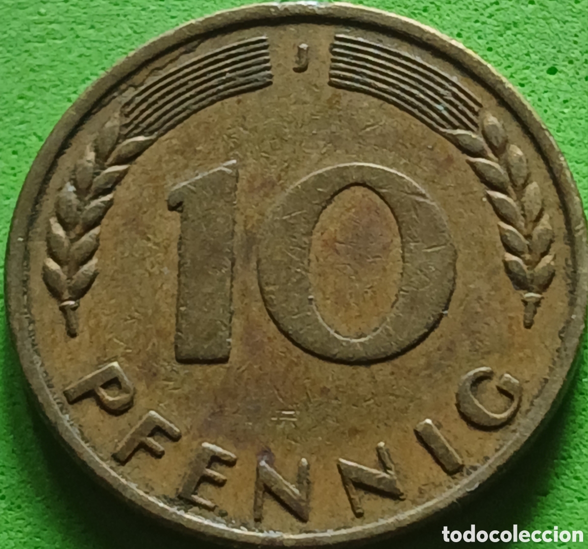 Monedas antiguas de Europa: Alemania Occidental 10 pfennig 1950 J km#108