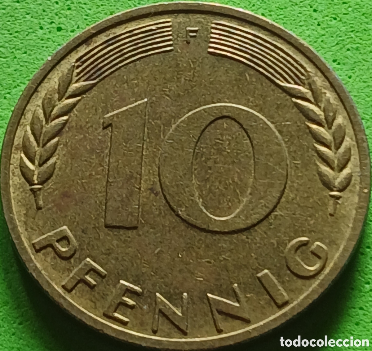 Monedas antiguas de Europa: Alemania Occidental 10 pfennig 1971 F km#108