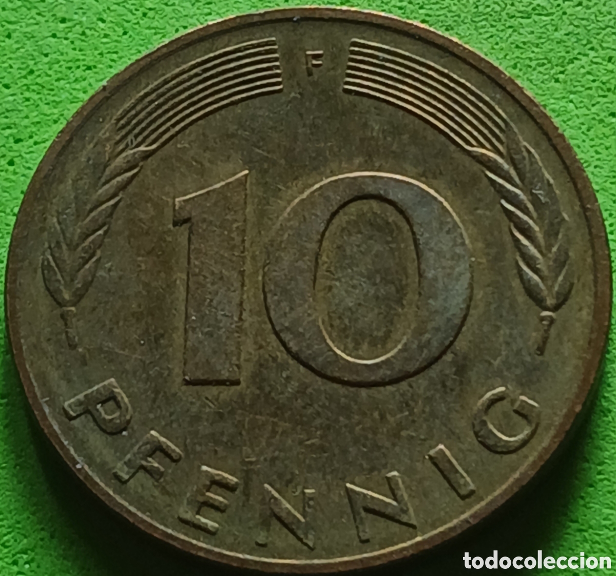 Monedas antiguas de Europa: Alemania Occidental 10 pfennig 1988 F km#108