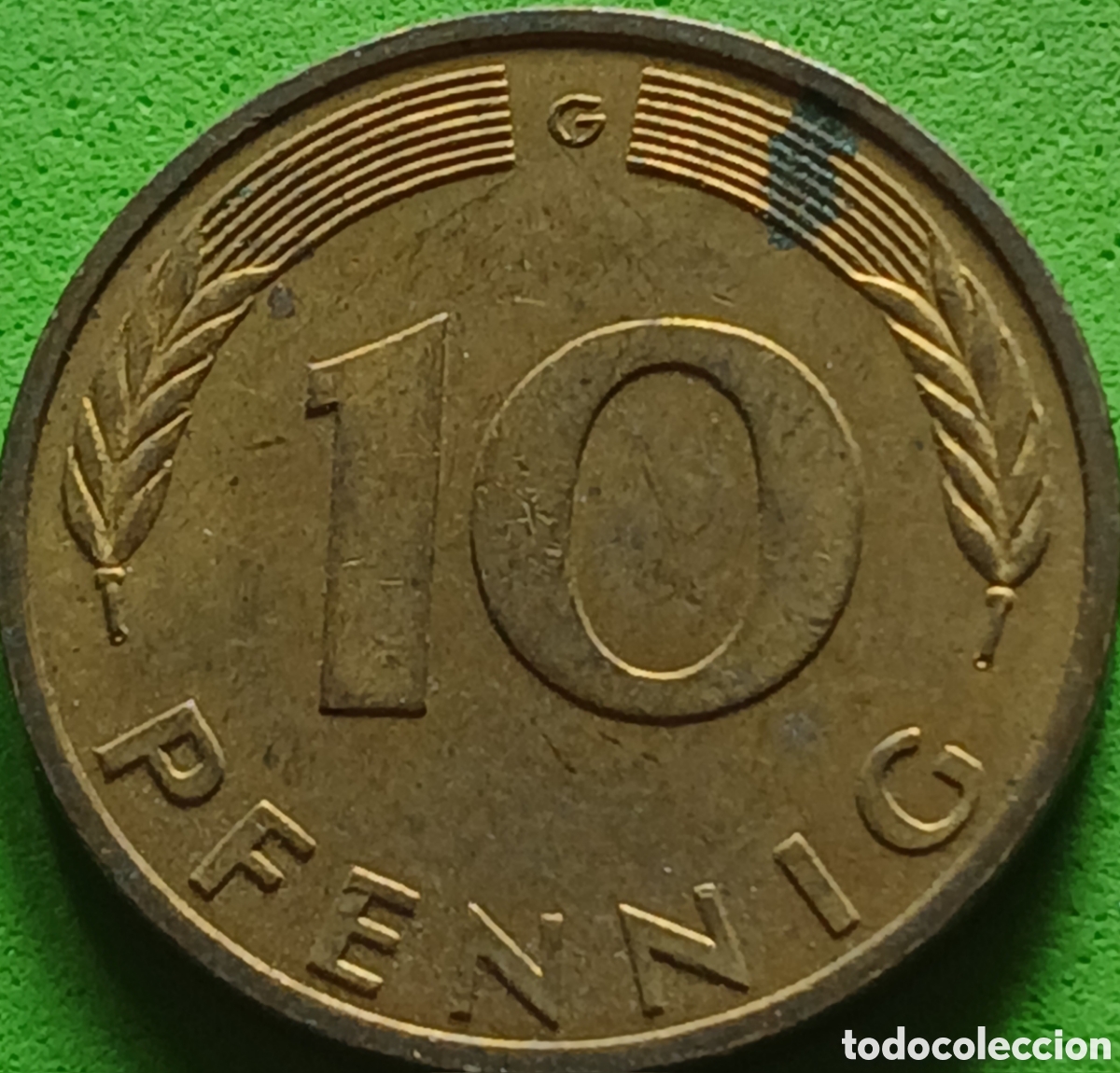 Monedas antiguas de Europa: Alemania Federal 10 pfennig 1992 G km#108