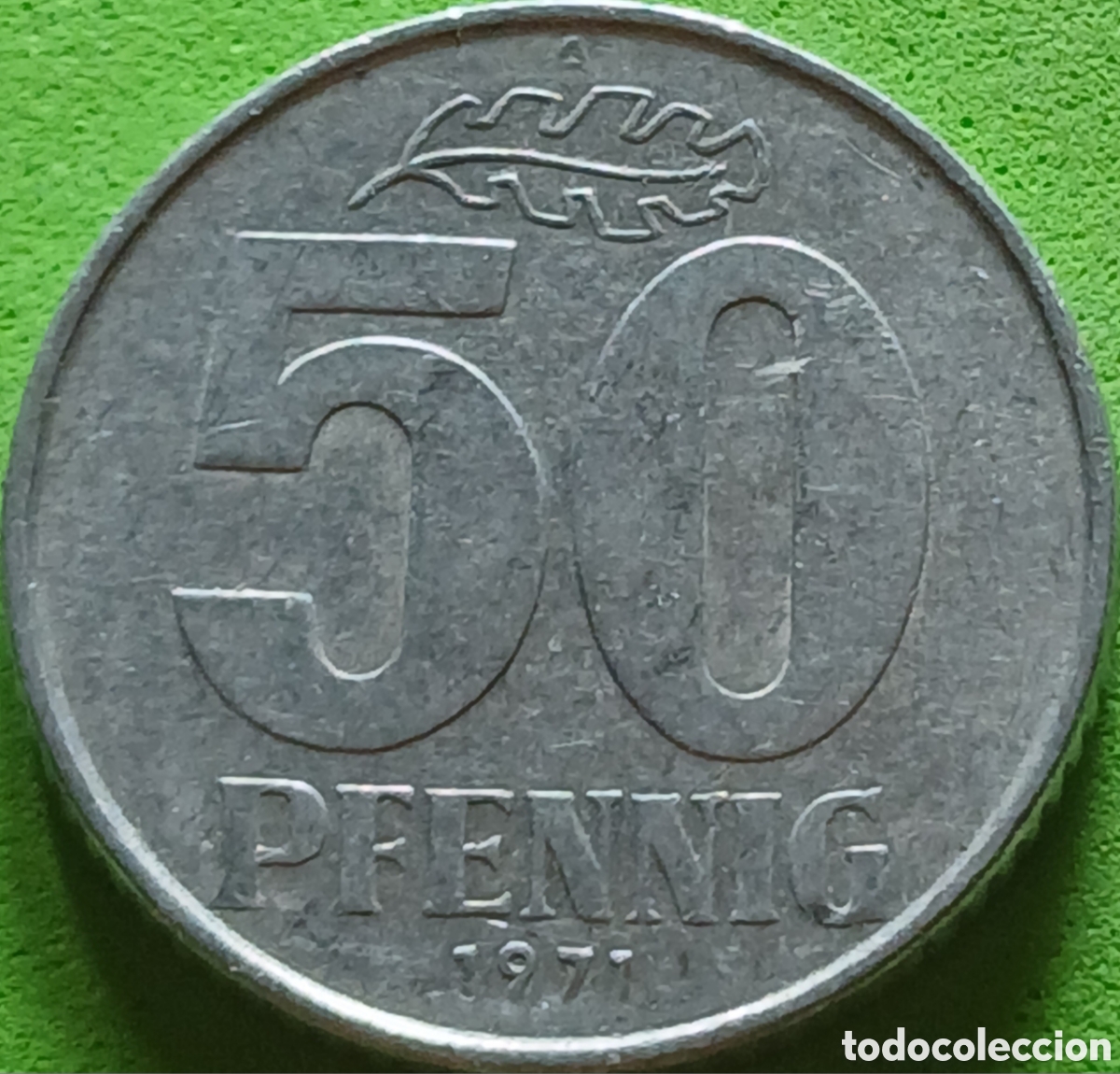 Monedas antiguas de Europa: Alemania Oriental 50 pfennig 1971 km#12.2