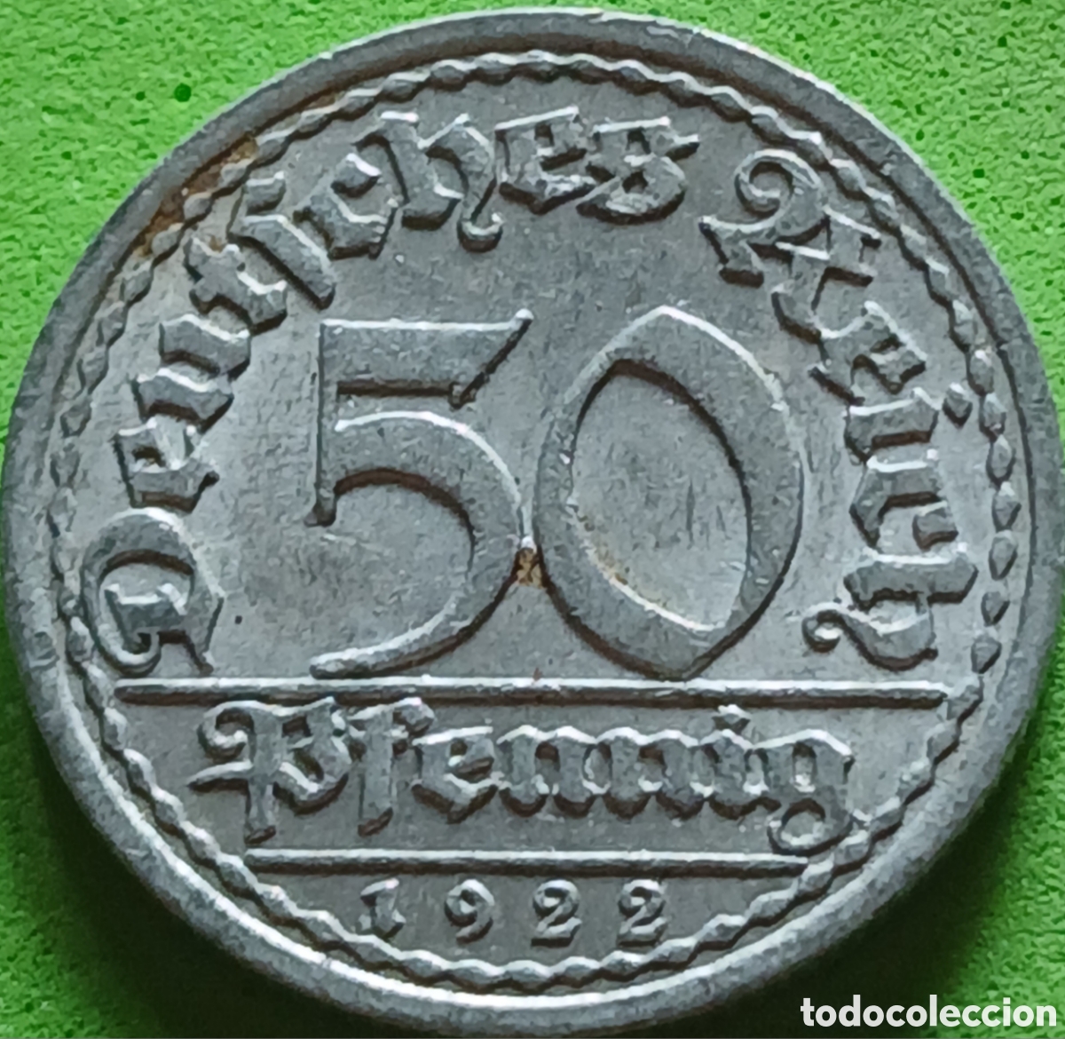 Monedas antiguas de Europa: Alemania Rep&uacute;blica de Weimar 50 pfennig 1922 A km#27