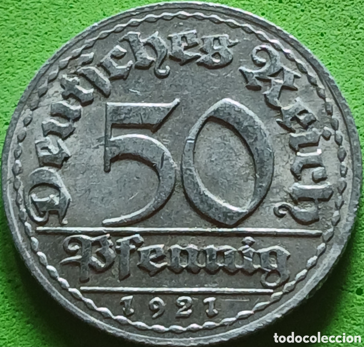 Monedas antiguas de Europa: Alemania Rep&uacute;blica de Weimar 50 pfennig 1921 D km#27