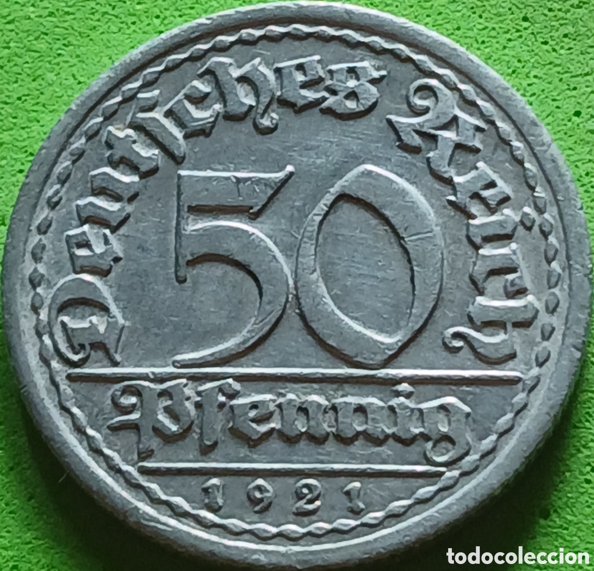 Monedas antiguas de Europa: Alemania Rep&uacute;blica de Weimar 50 pfennig 1921 G km#27