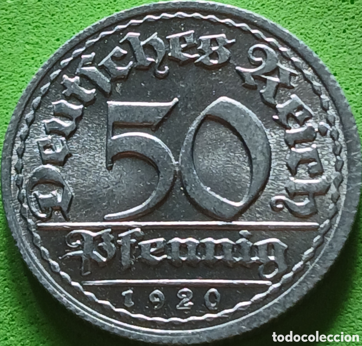 Monedas antiguas de Europa: Alemania Rep&uacute;blica de Weimar 50 pfennig 1920 D km#27