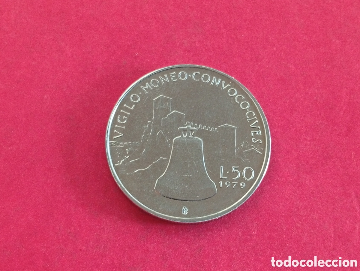 Monedas antiguas de Europa: 50 liras de San Marino 1979