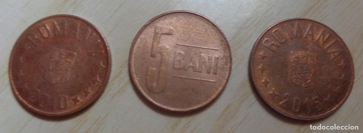 Monete antiche di Europa: LOTE DE 3 MONEDAS DE 5 BANI, RUMANIA