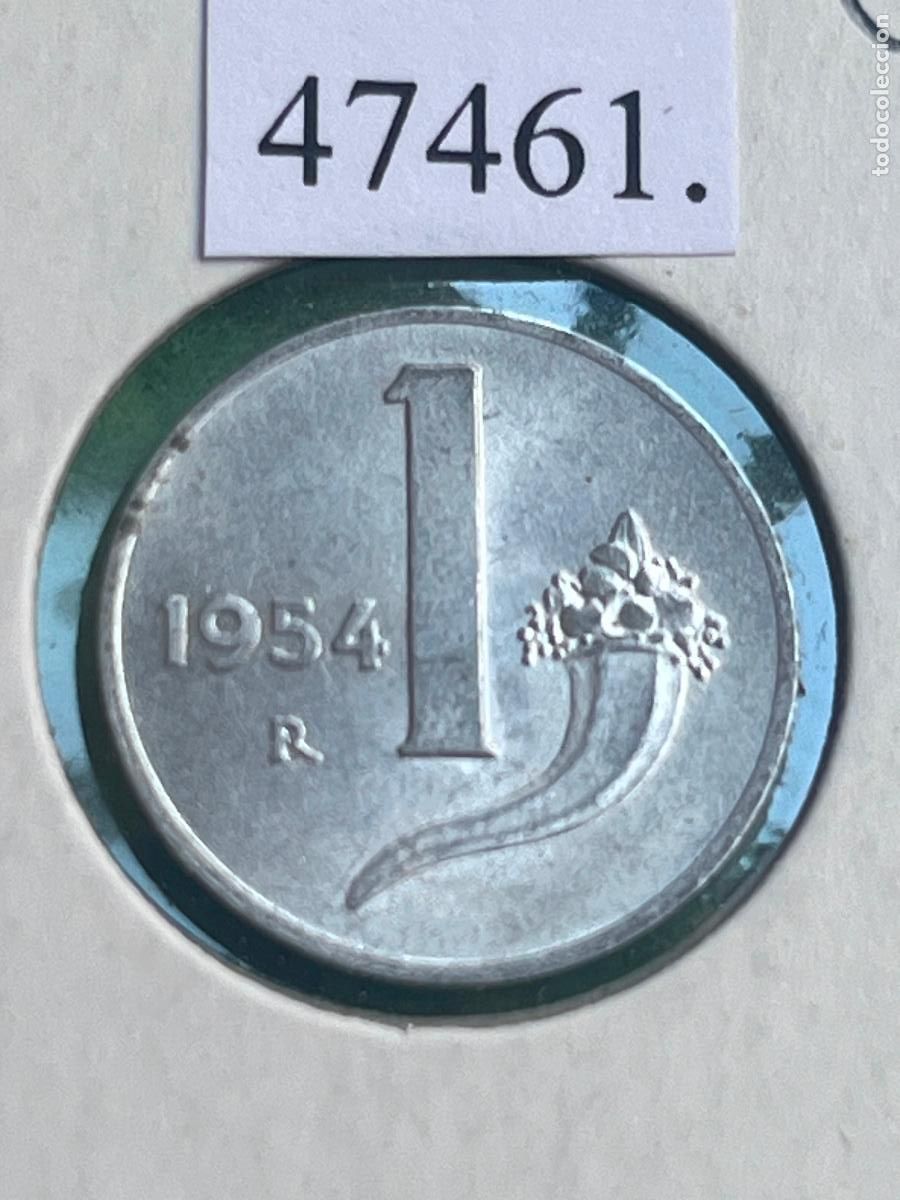 Monedas antiguas de Europa: Italia 1 lira 1954 ...........