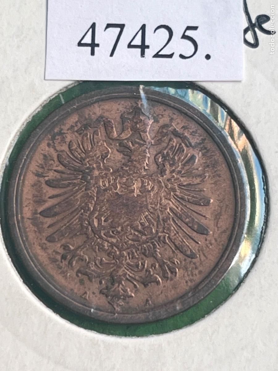 Monedas antiguas de Europa: Alemania 2 pfennig 1874 A, 2&ordm; Imperio, Segundo Reich