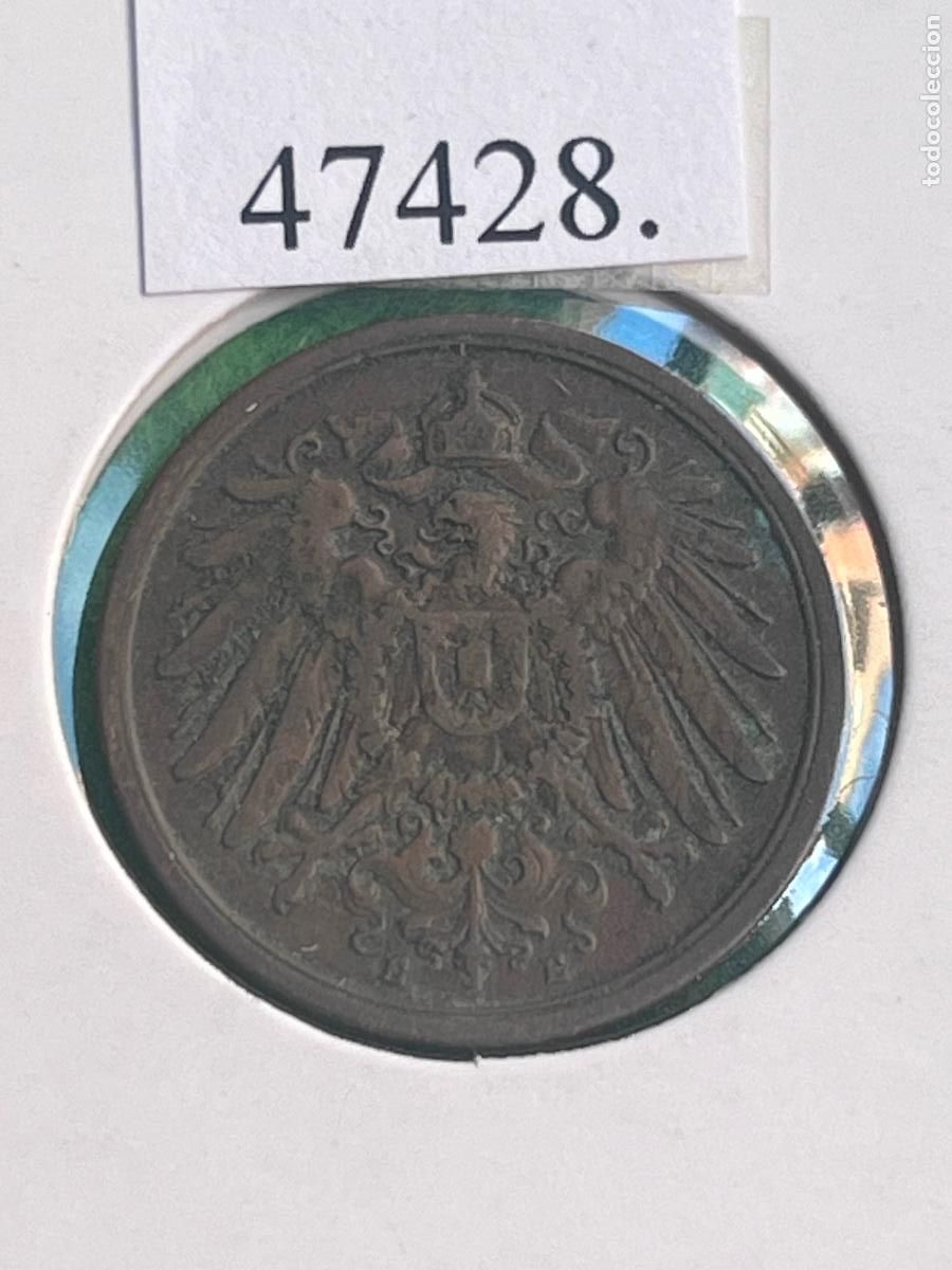 Monedas antiguas de Europa: Alemania 2 pfennig 1904 E, 2&ordm; Imperio, Segundo Reich