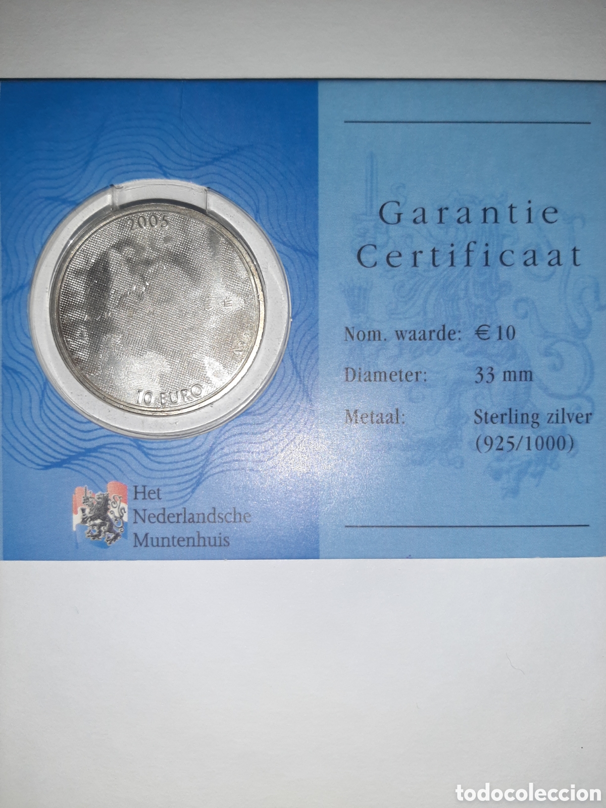 Monedas antiguas de Europa: HOLANDA BEATRIZ 10 EUROS 2005 PLATA ACU&Ntilde;ACI&Oacute;N PROFESIONAL