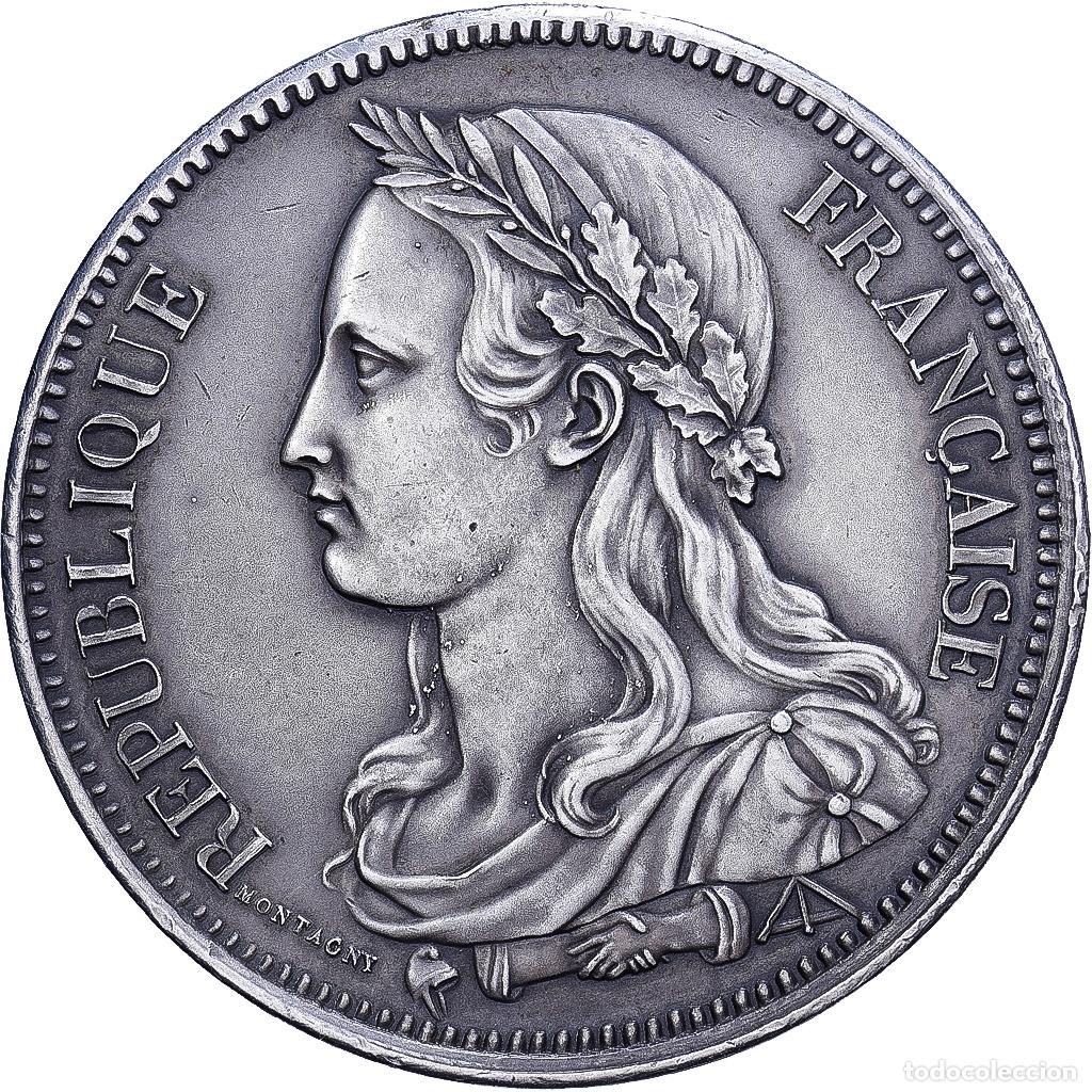 Monedas antiguas de Europa: [#1545579] Francia, Module 5 francs, 1848, MDP, ESSAI, Silver Plated Bronze, EBC