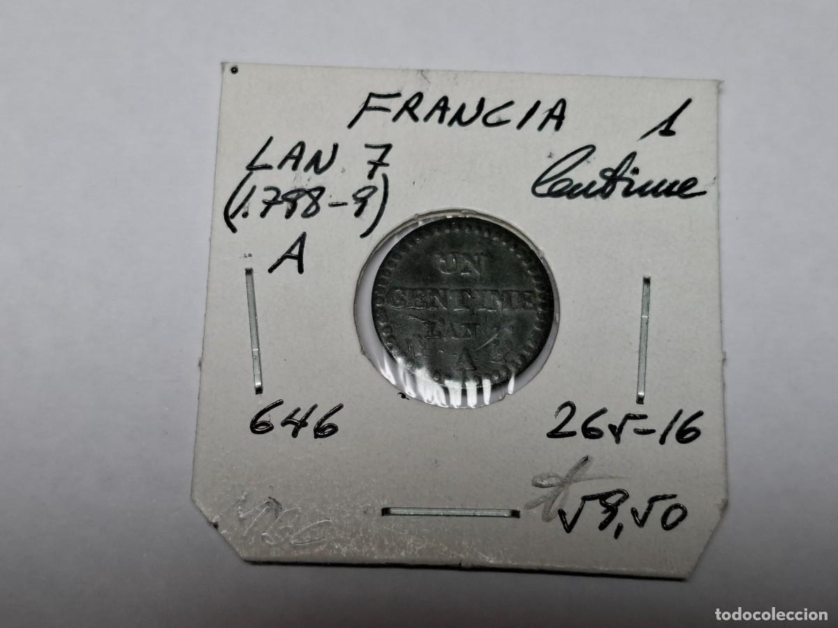 Monedas antiguas de Europa: 1 CENTIME LAN 7 KM 646 FRANCIA en MBC