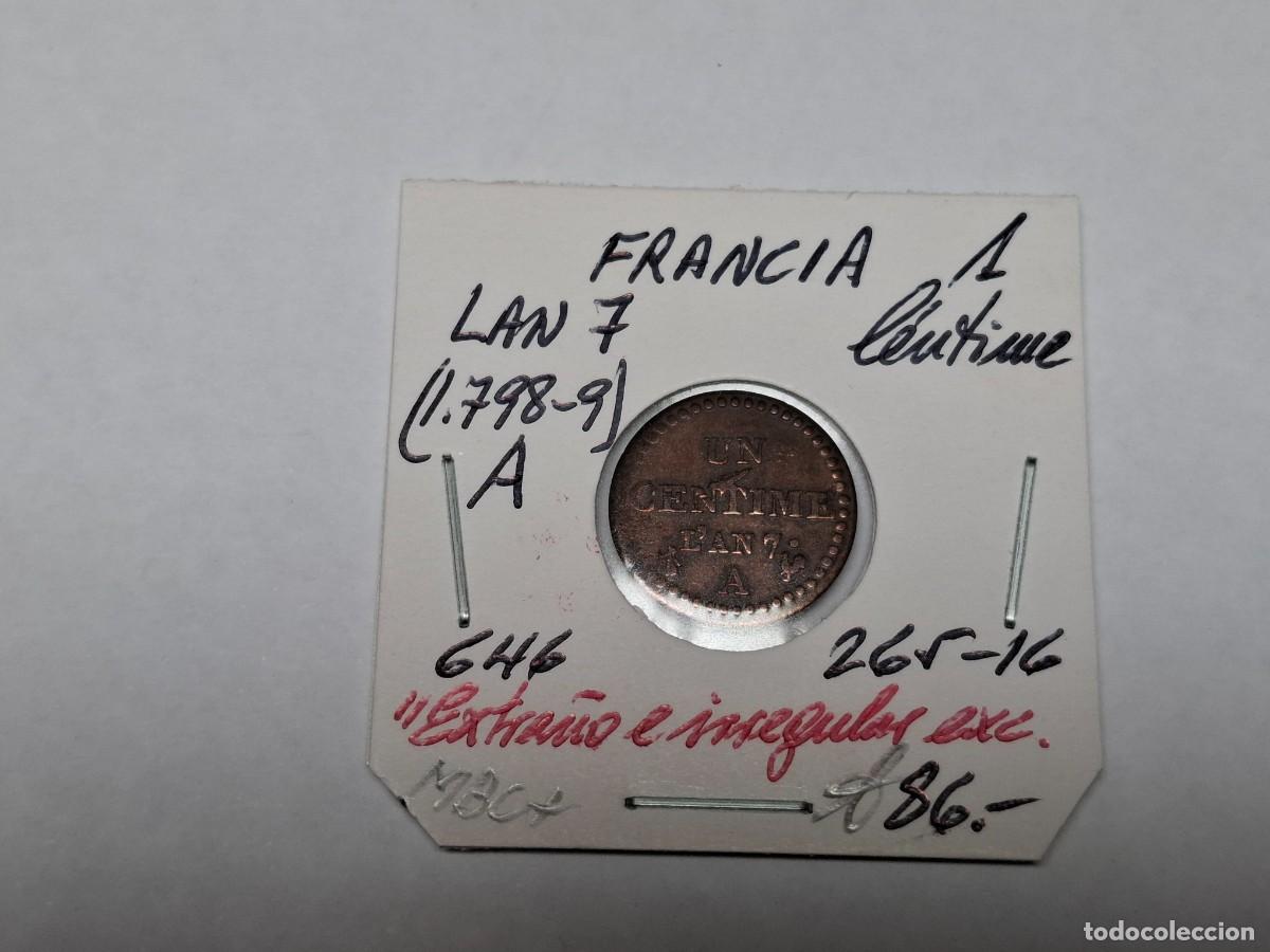 Monedas antiguas de Europa: 1 CENTIME LAN 7 KM 646 FRANCIA en MBC+