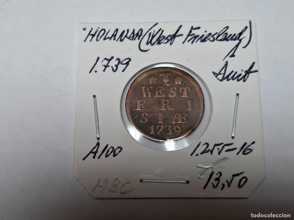 Monedas antiguas de Europa: 1 DNIT de 1739 KM A100 HOLANDA en MBC