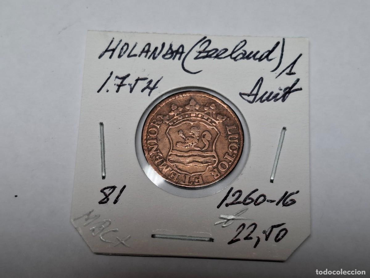 Monedas antiguas de Europa: 1 DNIT de 1754 KM 81 HOLANDA en MBC+