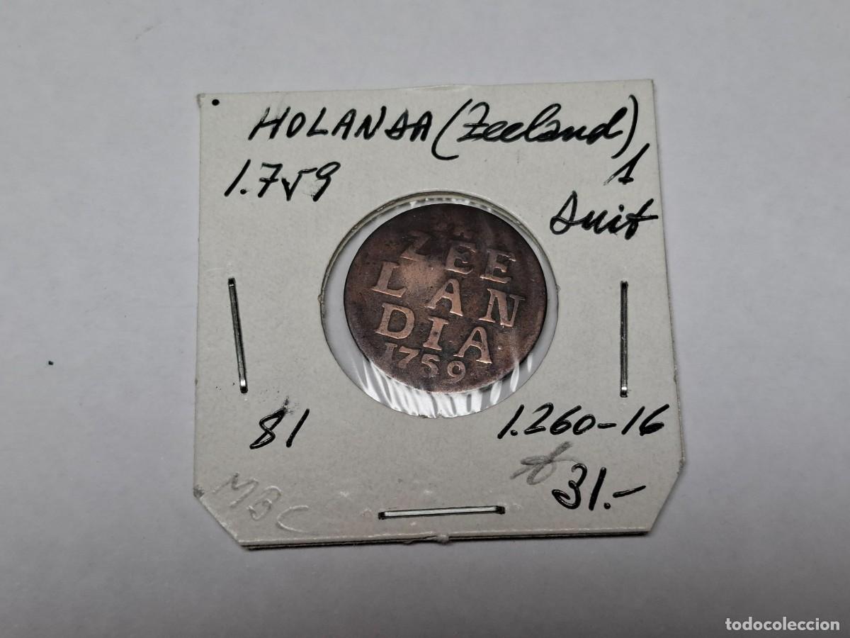 Monedas antiguas de Europa: 1 DNIT de 1759 KM 81 HOLANDA en MBC