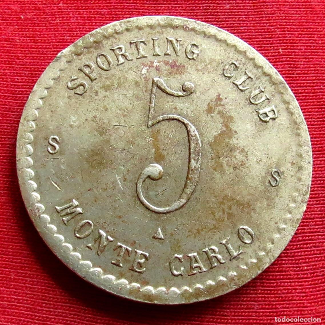 Monedas antiguas de Europa: Monaco 5 francos 1930 Casino Sporting Club Monte Carlo