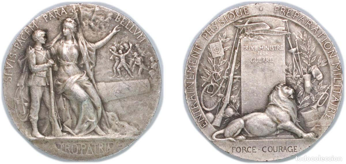 Monedas antiguas de Europa: France Third Republic ND (1890 - 1895) Medal - Prix du ministre de la guerre Silver plated bronze 2