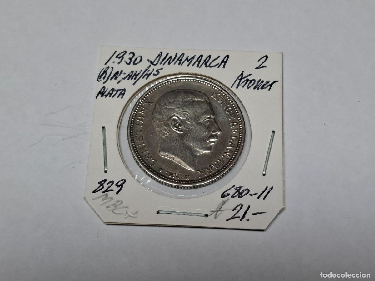 Monedas antiguas de Europa: 2 KRONER de PLATA de 1930 KM 829 DINAMARCA en MBC+