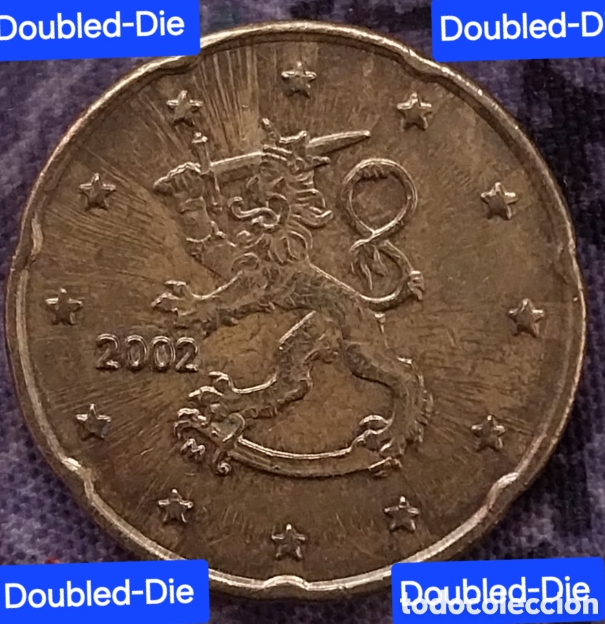 Monedas antiguas de Europa: 20cent Finlandia 2002 Doubled-Die