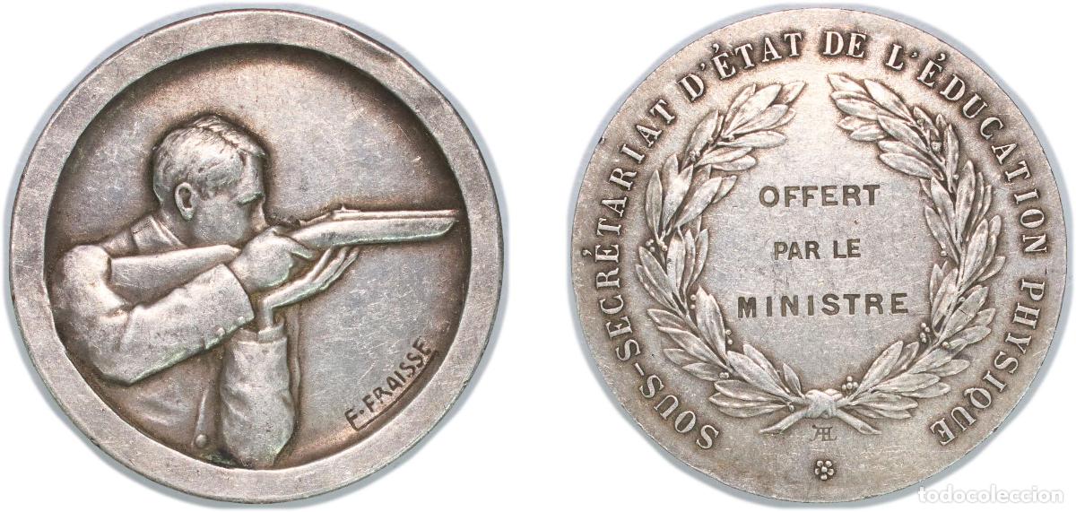 Monedas antiguas de Europa: France Republic ND Medal - Sous Secr&eacute;tariat d'Etat de l'Education Physique Silver plated bronze 60.
