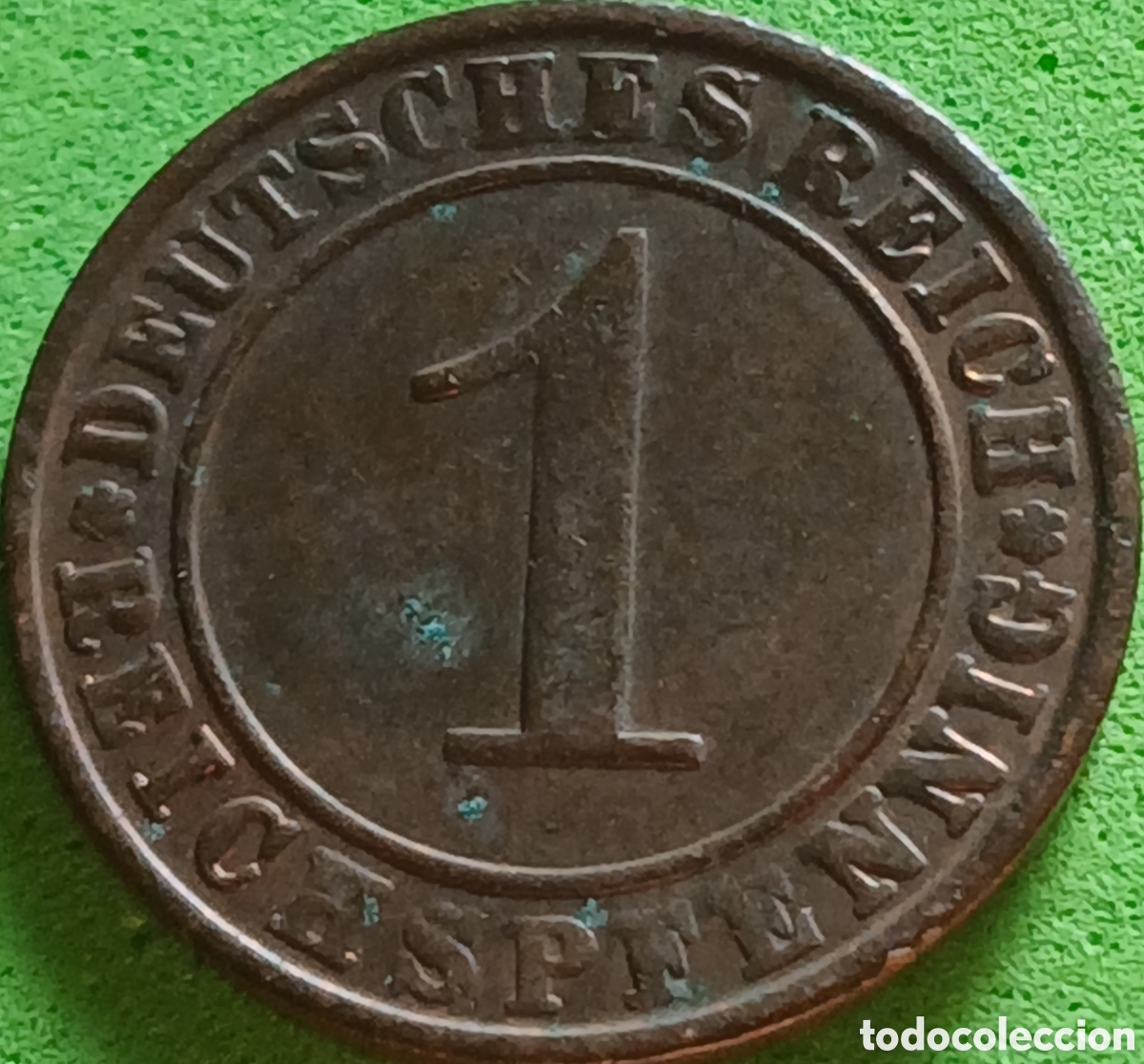 Monedas antiguas de Europa: Alemania Rep&uacute;blica de Weimar 1 reichspfennig 1925 G km#37
