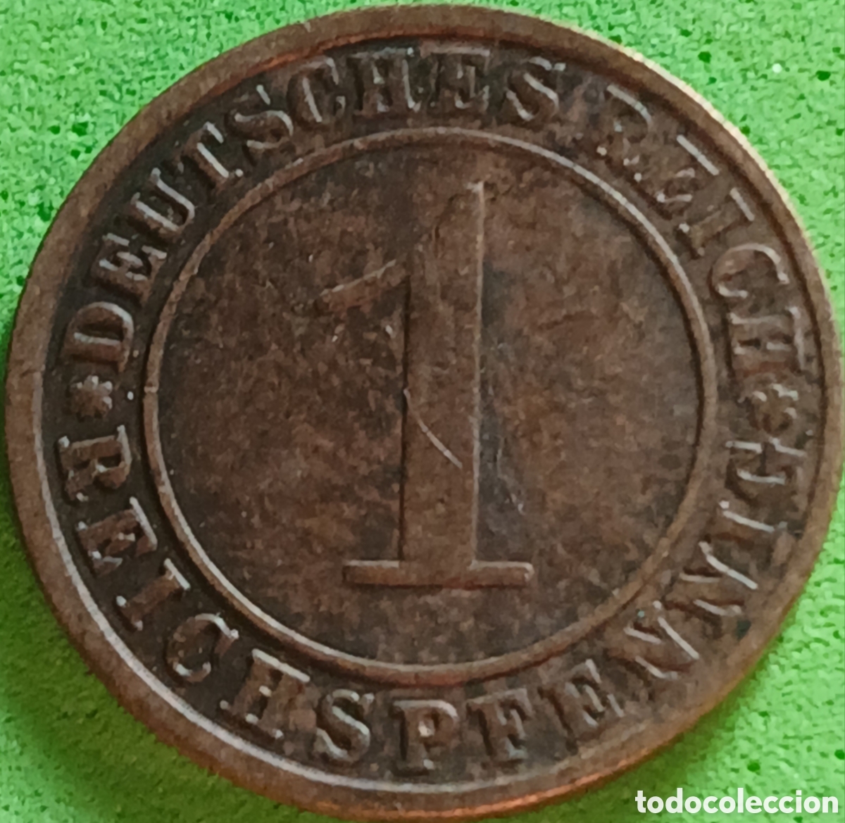 Monedas antiguas de Europa: Alemania Rep&uacute;blica de Weimar 1 reichspfennig 1925 J km#37