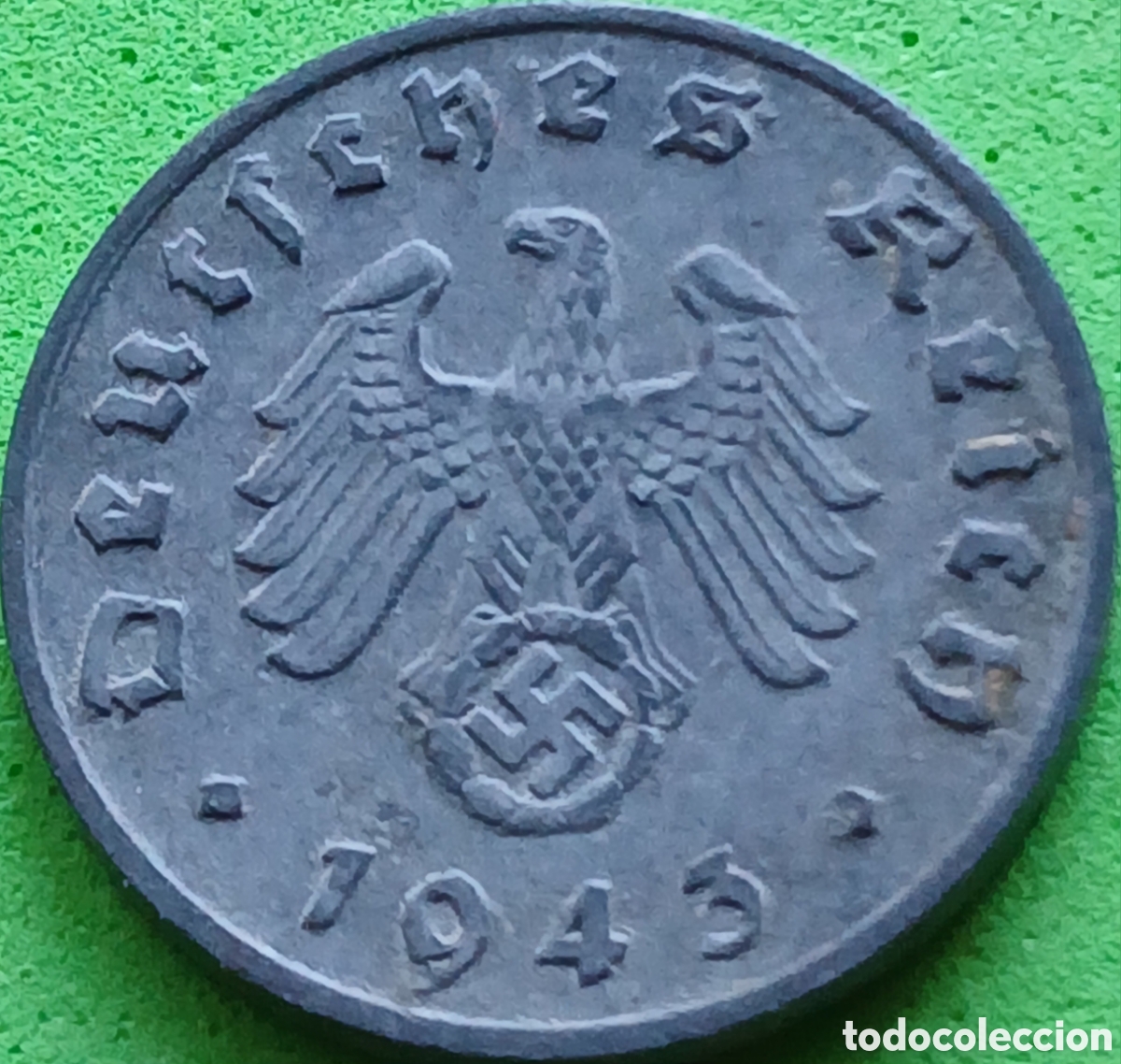 Monedas antiguas de Europa: Alemania Tercer Reich 1 reichspfennig 1943 F km#97