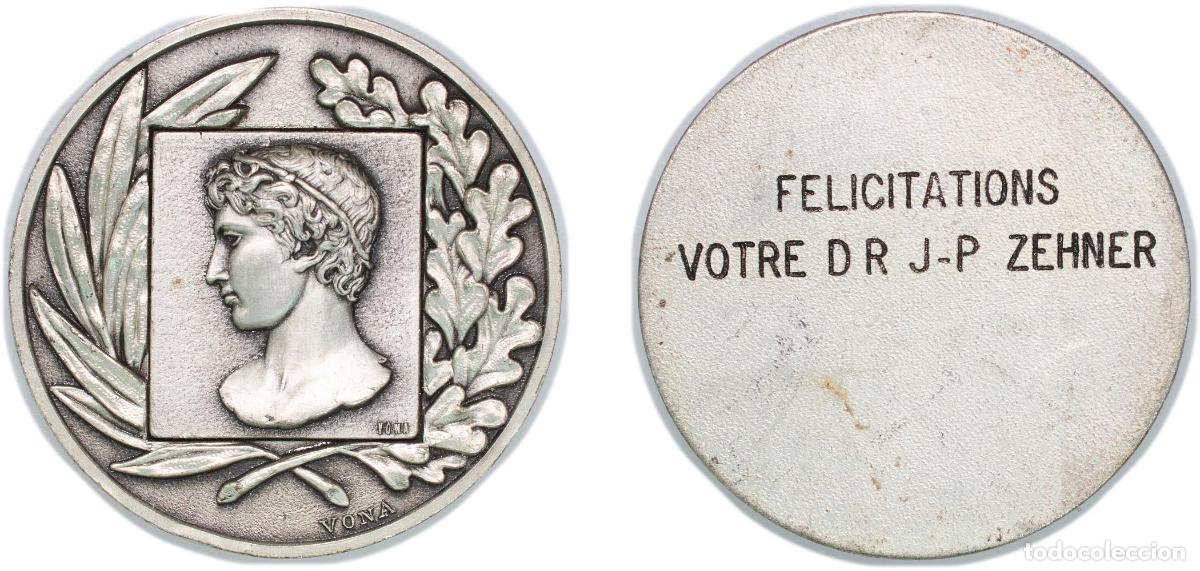 Monedas antiguas de Europa: France Fifth Republic ND Art Medal - FELICITATIONS Silver plated bronze 53.97g UNC