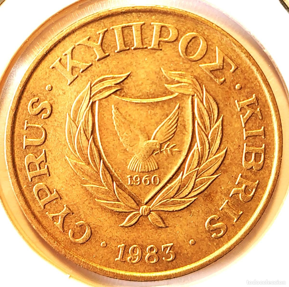 Monedas antiguas de Europa: CHIPRE (1983-2007) - 20 CENTAVOS 1983 - REPUBLICA DE CHIPRE - B - 7,75 GR. NICKEL-LATON