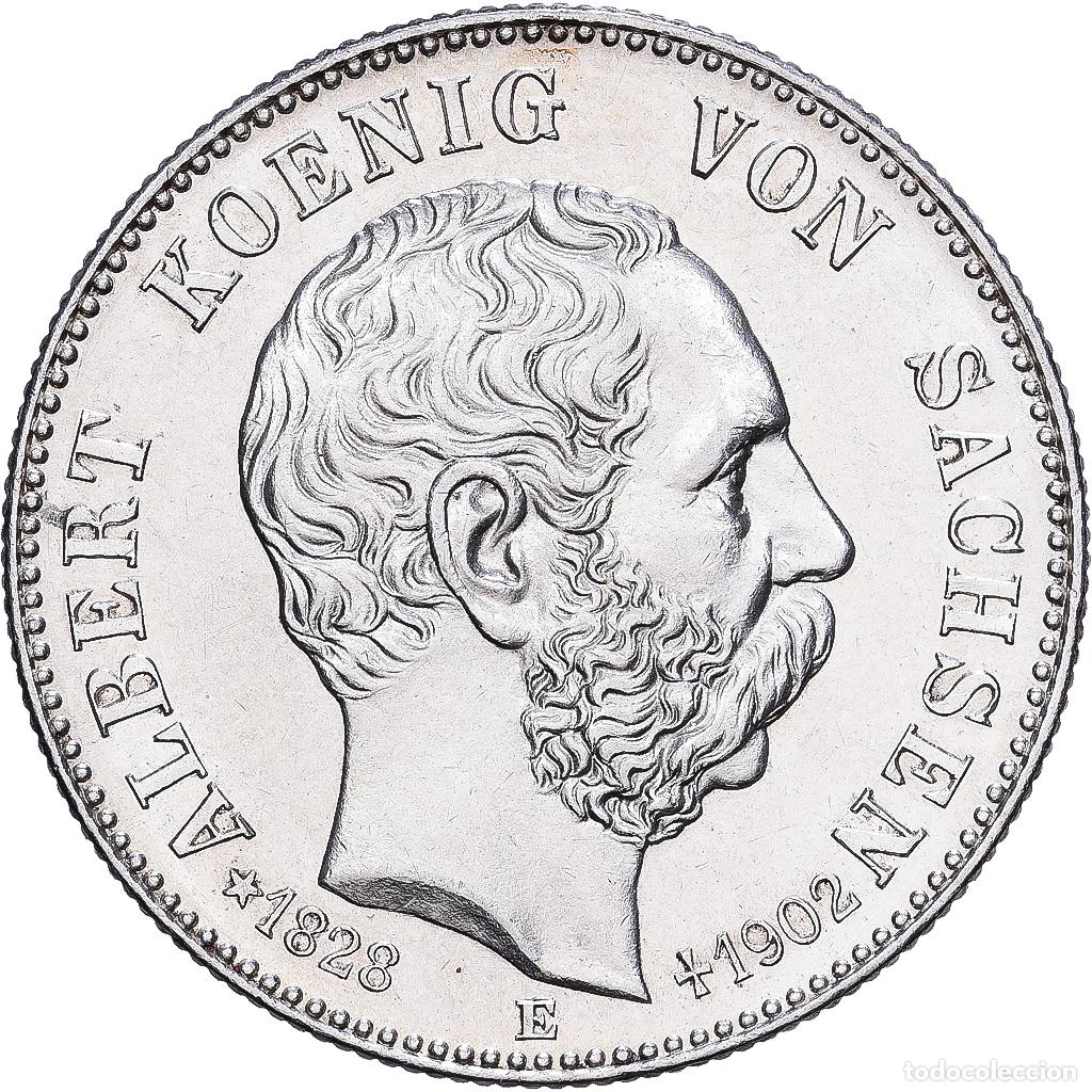Monedas antiguas de Europa: [#1545522] Alemania, Albert, 2 Mark, Death of King Albert, 1902, Muldenh&uuml;tten, Plata, SC