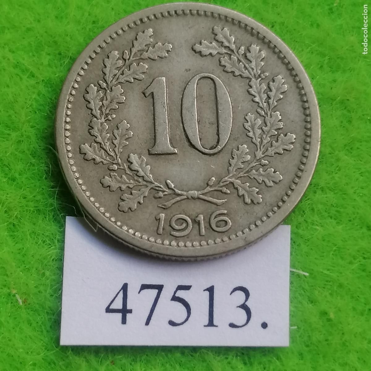 Monedas antiguas de Europa: Austria 10 heller 1916